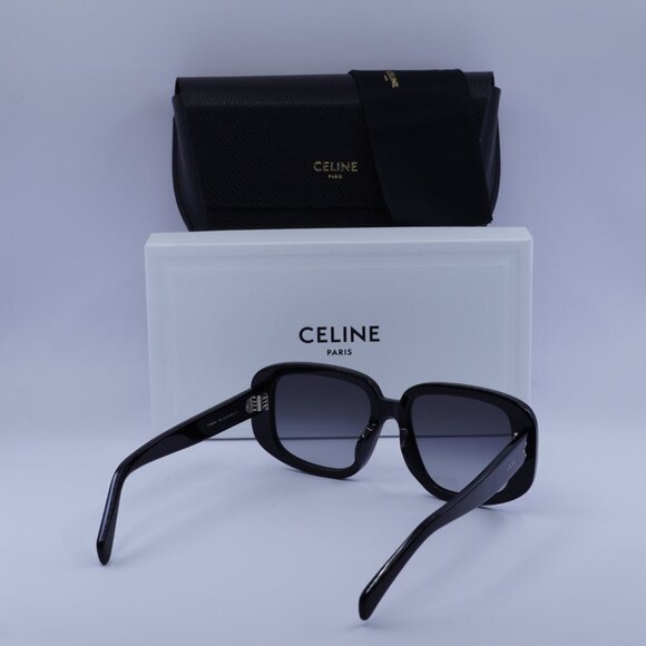 Celine CL40299U 01B Square Sunglasses–Shiny Black - Picture 8 of 8